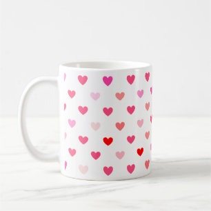 Red and Pink Hearts Coffee Mug
