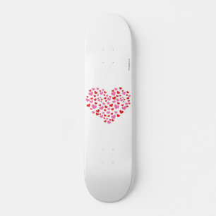 Red And Pink Hearts Skateboard