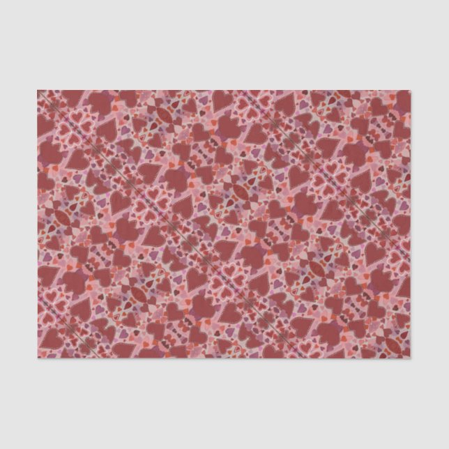 red and pink hearts tissue paper (Front)