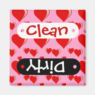 Red and Pink Hearts Valentine's Day Pattern Magnet