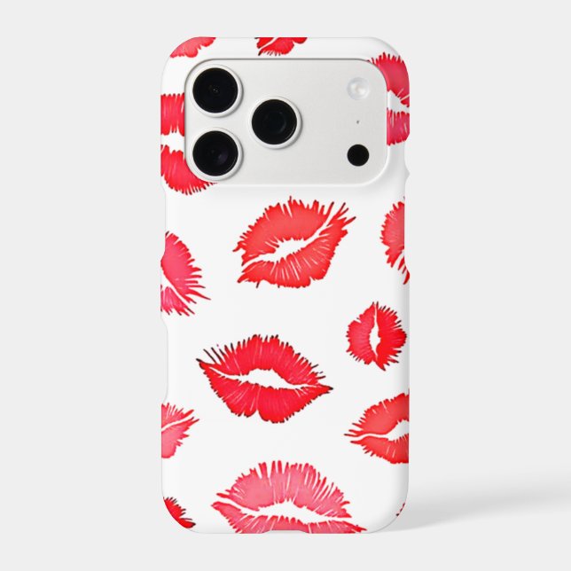 Red and Pink Lip Pattern Art (Back)