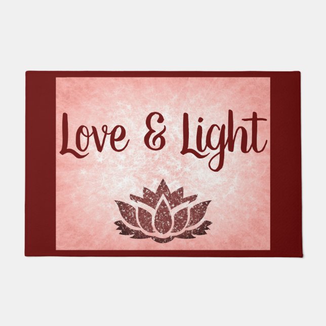 Red and Pink Love & Light Doormat (Front)