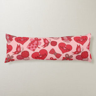 Red And Pink Mothers Day Pattern Body Cushion