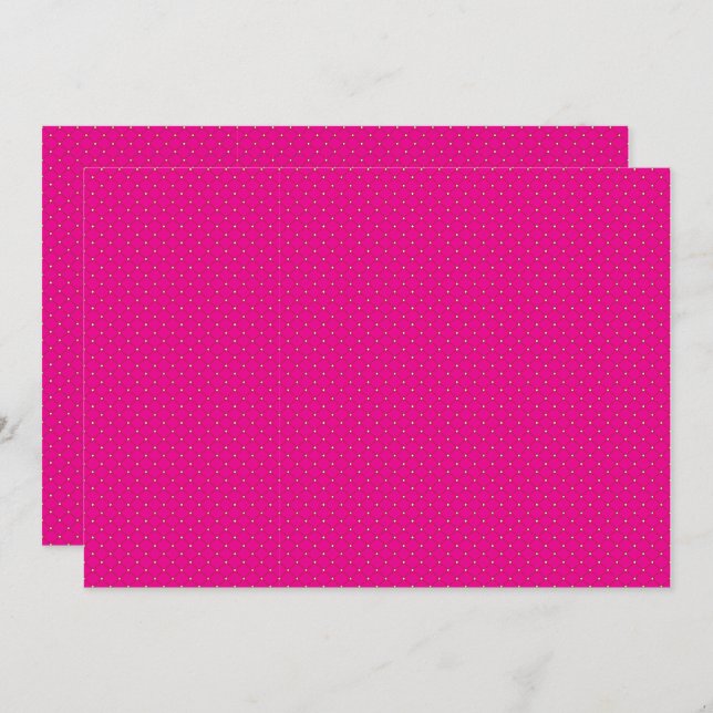 Red and pink polka dot wrapping paper with evenly  invitation (Front/Back)