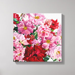 Red and Pink Roses 2008 Canvas Print