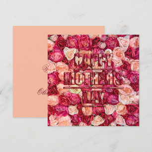 Red and Pink Roses Floral Happy Mother's Day Card