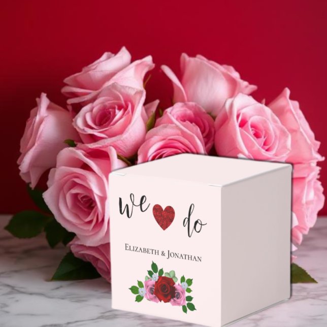 Red and Pink Roses Wedding Favour Box (Creator Uploaded)