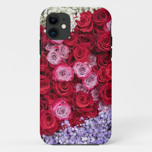 Red and Pink Roses with Colourful Gypsophila iPhone 11 Case