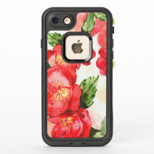 Red and Pink Soft Watercolor Roses With Greenery