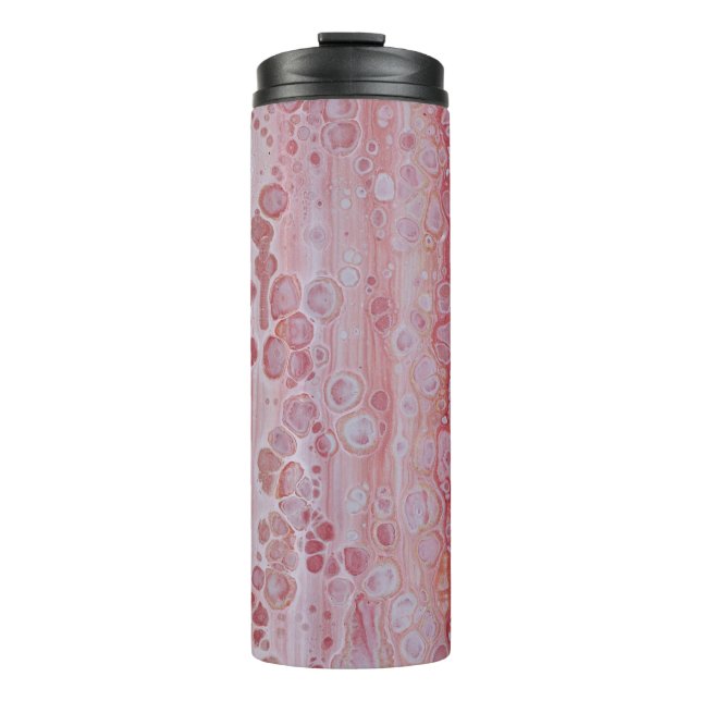 Red and Pink Splotches  Thermal Tumbler (Front)