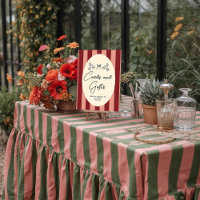 Red and Pink Striped “Cards and Gifts” Wedding