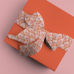 Red and Pink Watercolor Scales Grosgrain Ribbon