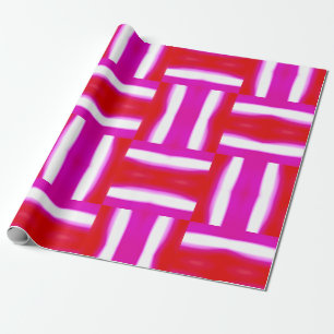 Red and Pink Weave Wrapping Paper
