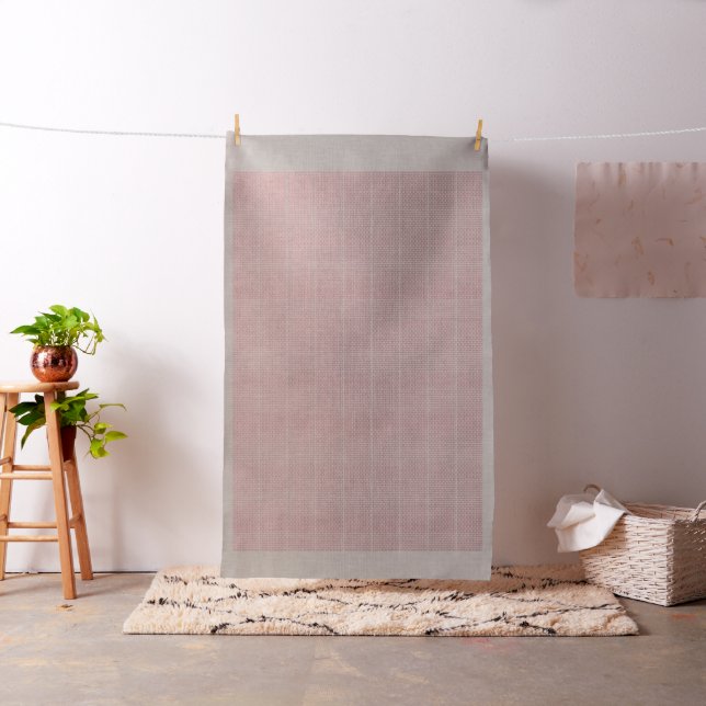 Red and pink wrapping paper featuring a repeating  fabric (In Situ)