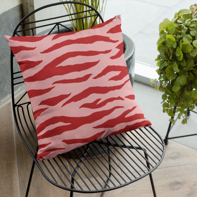 Red And Pink Zebra Pattern  Cushion (Creator Uploaded)