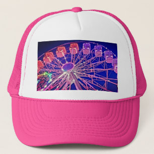 Red and purple Ferris wheel Trucker Hat