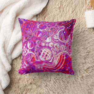 Red and Purple Fluid Art  Cushion