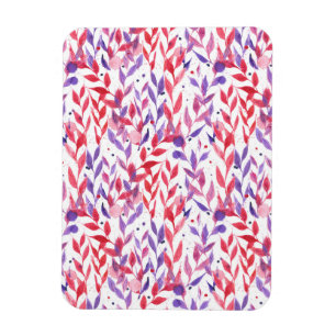 Red and Purple Palm Leaves Magnet