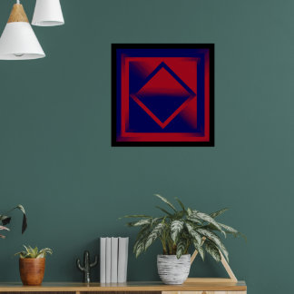 Red and Purple Waves Poster