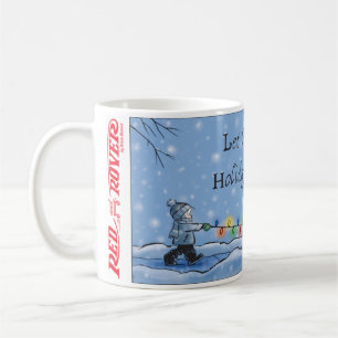 Red and Rover Holiday Snow Walking Coffee Mug