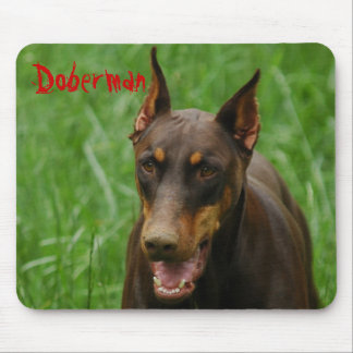 Red and Rust Doberman Mouse Mat