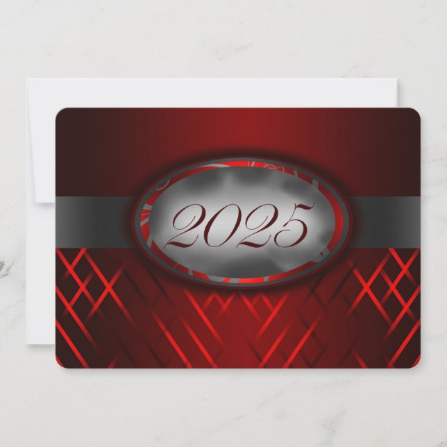 Red and Silver Class of 2025 Invitations (Front)