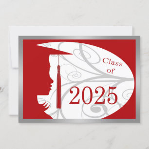 Red and Silver Silhouette 2025 Card