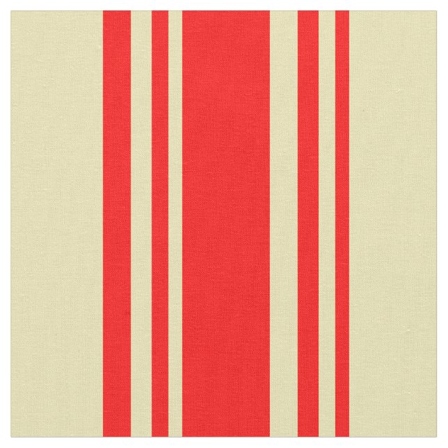 Red and Tan Coloured Lines Fabric (Close Up)