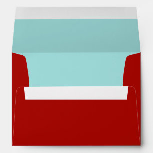 Red and Teal Lined Envelope