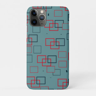 Red and Teal Squared Delight  iPhone 11 Pro Case