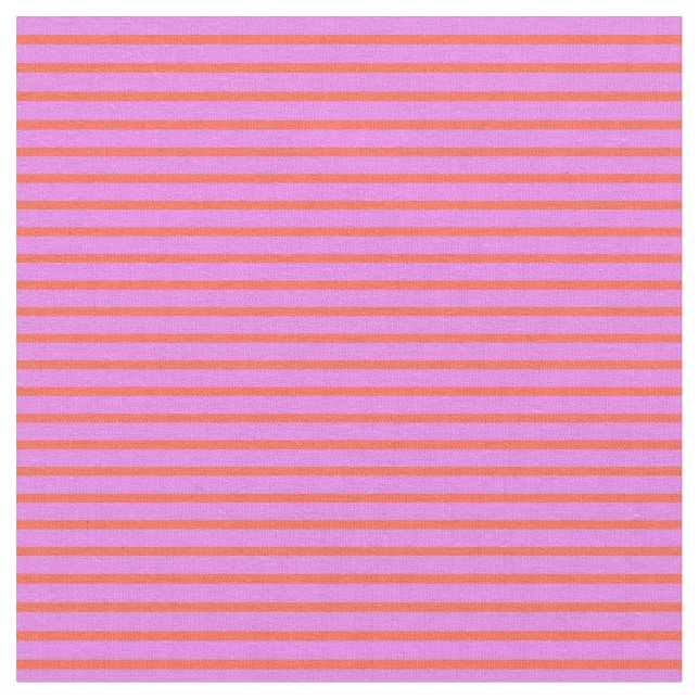 Red and Violet Striped/Lined Pattern Fabric (Close Up)