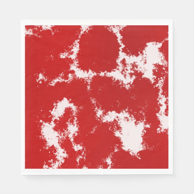 Red and White Abstract   Napkin (Front)