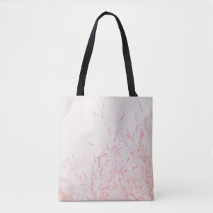 RED AND WHITE ABSTRACT PAINTING TOTE BAG