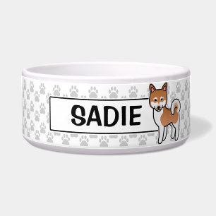 Red And White Alaskan Klee Kai Dog Illustration