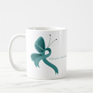 Red and White Awareness Ribbon Butterfly Coffee Mu Mug