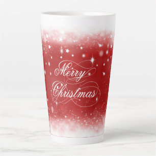 Red And White Background Latte Mug