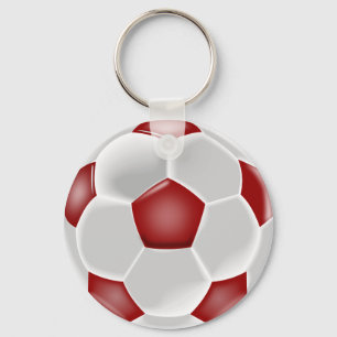 Red and white Ball  Key Ring