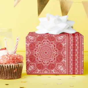 Red and White Bandanna Design Wrapping Paper