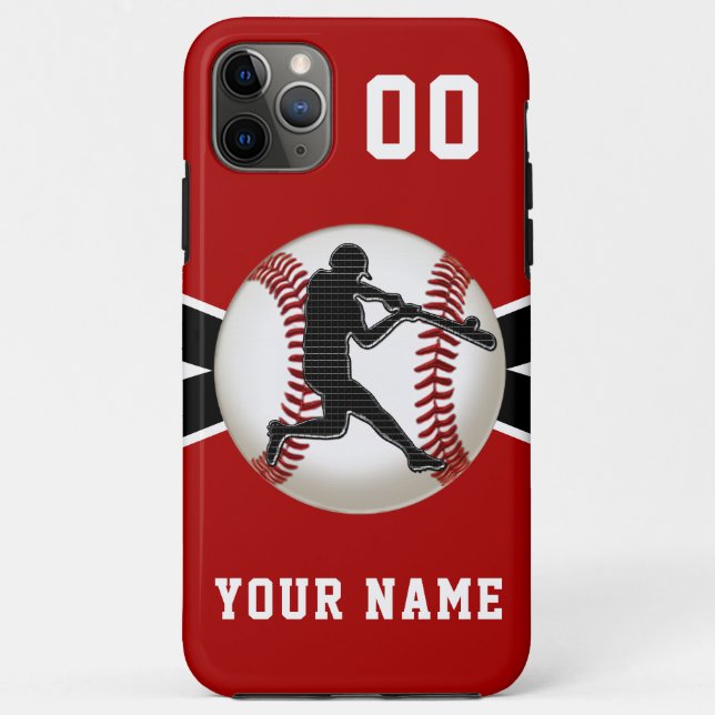 Red and White Baseball iPhone Cases, Newest to Old Case-Mate iPhone Case (Back)