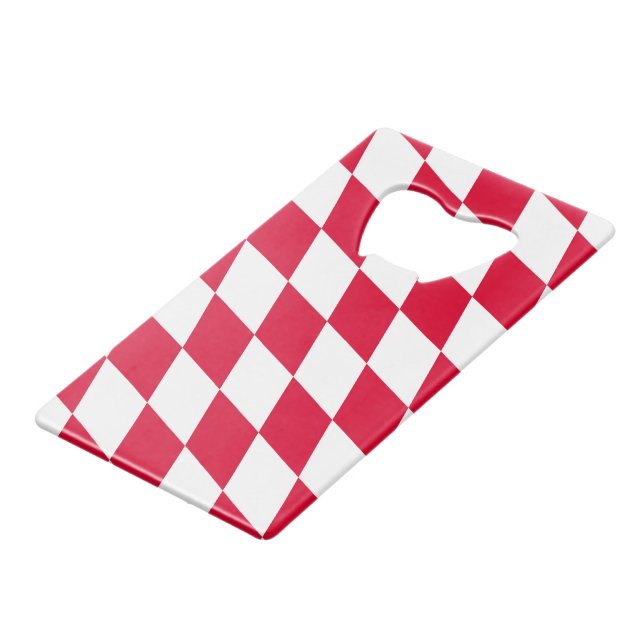 Red and White Bavaria Diamond Flag Pattern (Front Angled)