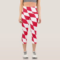 Red and White Bavaria Diamond Flag Pattern