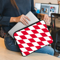 Red and White Bavaria Diamond Flag Pattern