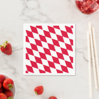 Red and White Bavaria Diamond Flag Pattern