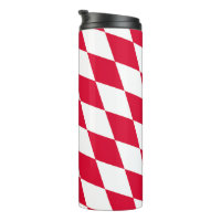 Red and White Bavaria Diamond Flag Pattern