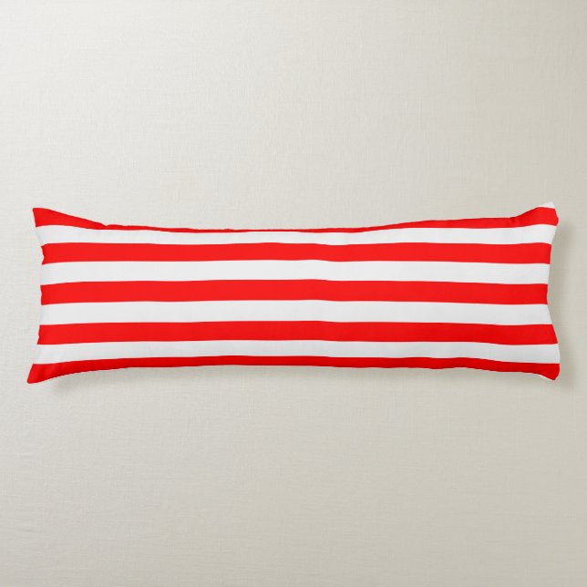 Red and White Bodypillow Body Cushion (Front)