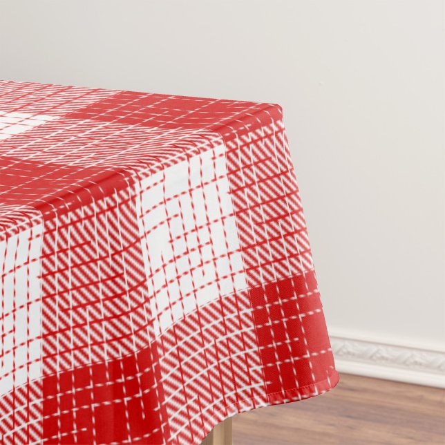 Red and White Bold Checkered Plaid Design  Fabric (Creator Uploaded)