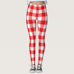 Red and White Buffalo Check Pattern Leggings<br><div class="desc">These leggings feature a rustic red and white buffalo check pattern.</div>