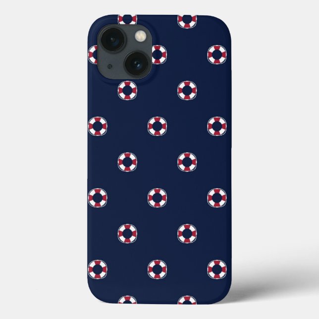 Red And White Buoy Pattern Case-Mate iPhone Case (Back)