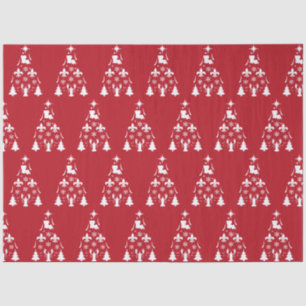 Red and White Cajun Christmas Holiday Decoupage Tissue Paper