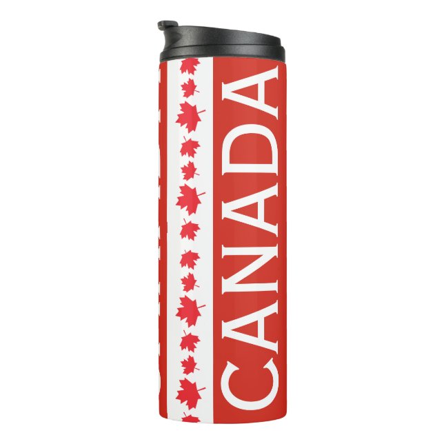 Red and White Canada Tumbler – Maple Leaf Pattern (Rotated Right)